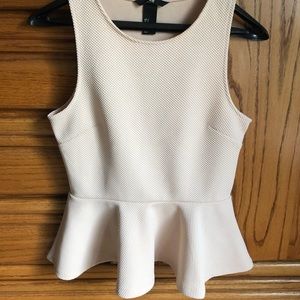 Cream/pink business casual blouse